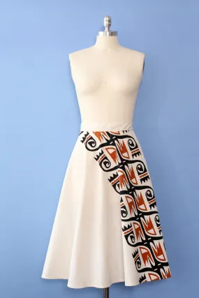 1970s New Mexican Wrap Skirt XS