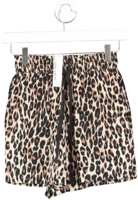 Accessorize Leopard Print Shorts Brown UK XS