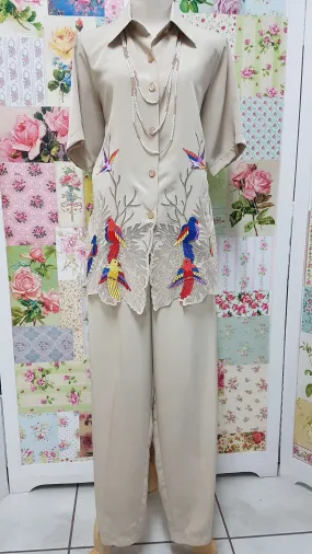 Beige 2-Piece Pants Set BK0416