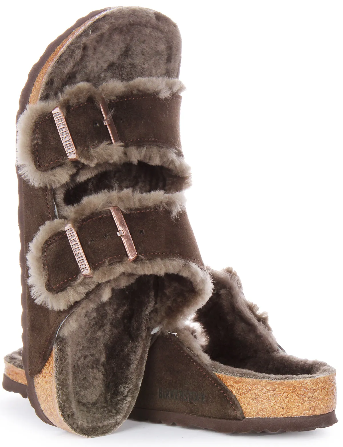 Birkenstock Arizona Shearling In Moca | Regular Fit