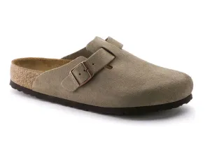 Birkenstock Boston Soft Footbed Suede Leather - Taupe