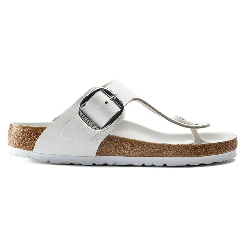 Birkenstock Gizeh 1018903 Big Buckle Natural Leather White