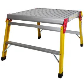 Excel Fibreglass Work Bench Platform Heavy Duty Folding Hop Up 600mm x 600mm