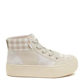 Flair Neutral Patchwork Platform Trainers