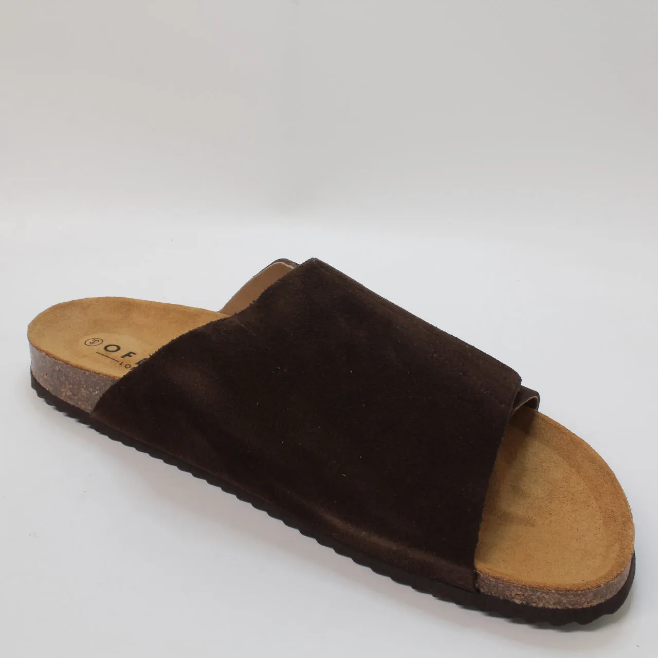 Mens Office Santiago Suede Sliders Chocolate Suede Uk Size 11