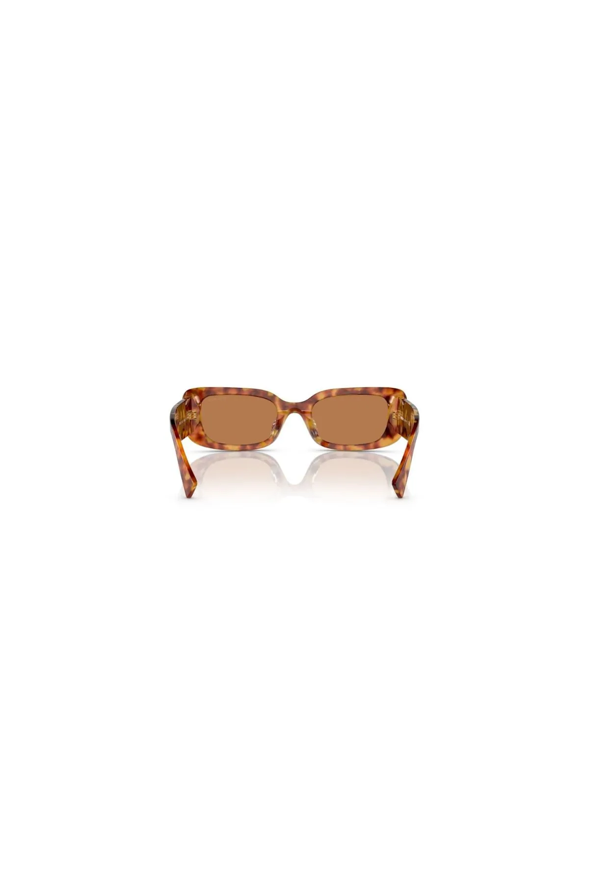 Miu Miu Rectangle Framed Sunglasses -  Light Havana Brown