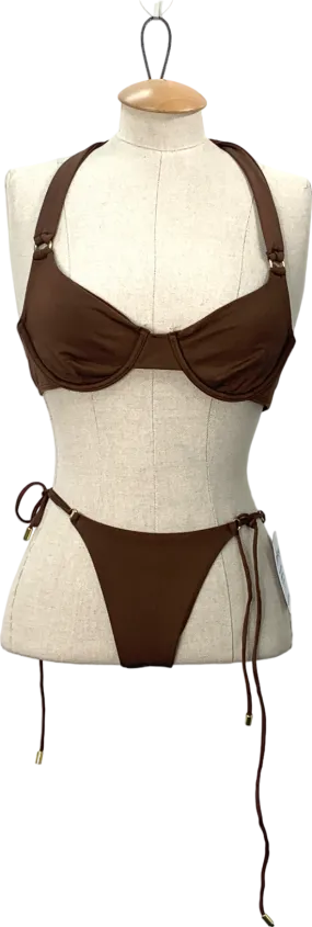 Monday Swimwear Brown Underwired Bikini UK S