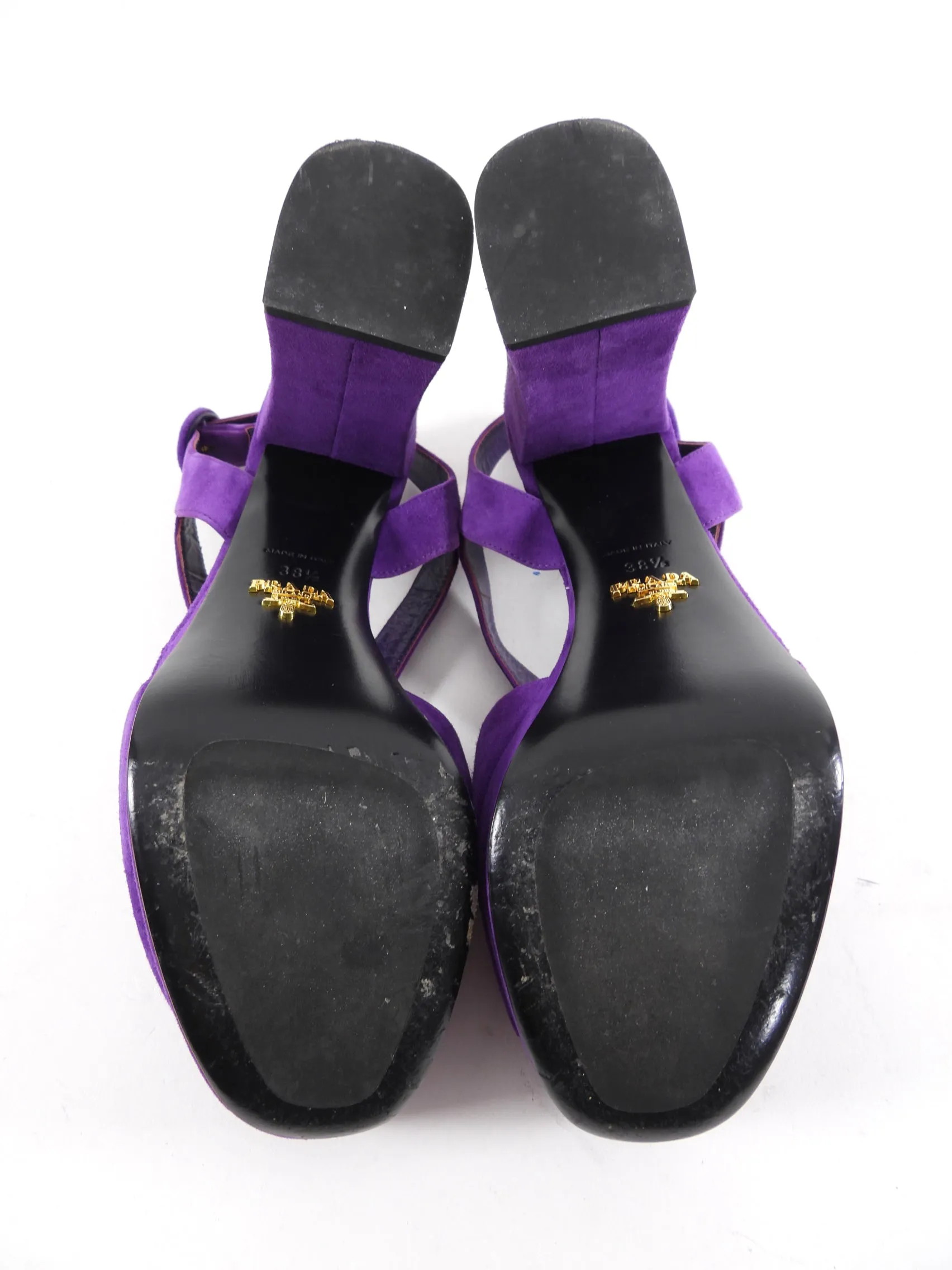 Prada Purple Suede Platform Pumps - 38.5