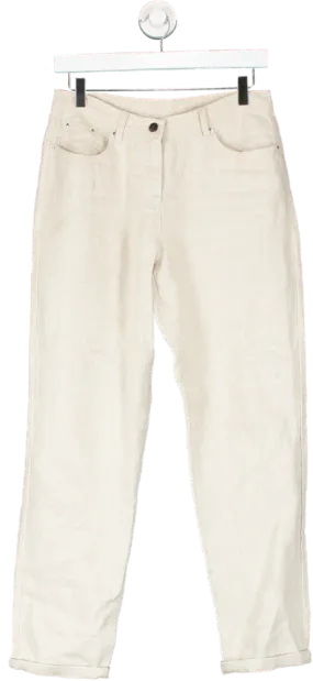 The White Company Beige Linen Trouser UK 6