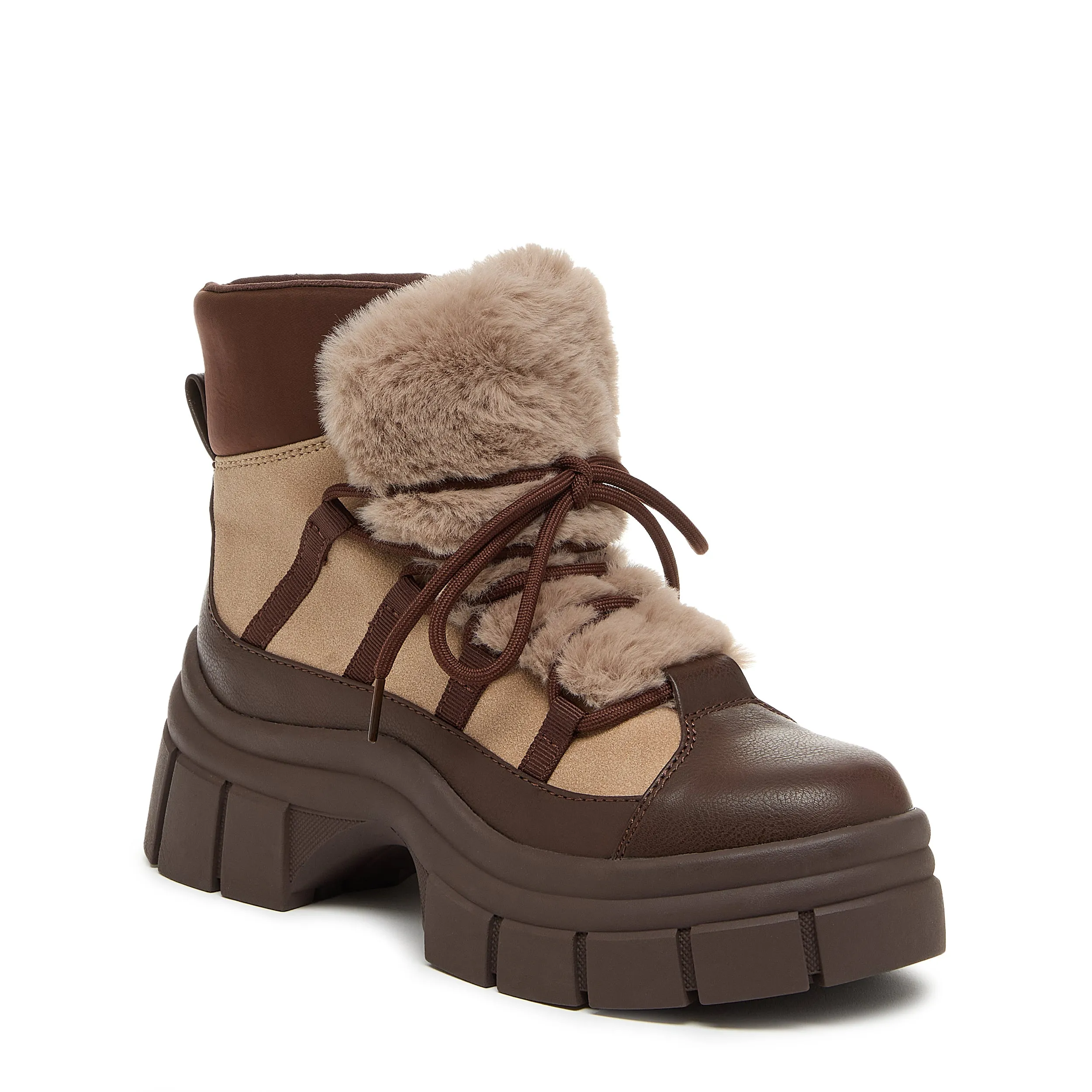 Tiger Taupe Chunky Boots