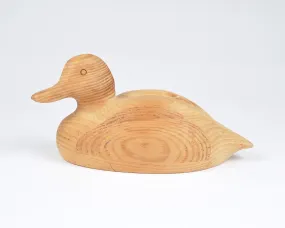 Vintage Antique Wooden Duck Hand Carved-Hunting Decor Art-Duck Hunting-Natural Wood-Mantle Home Decor